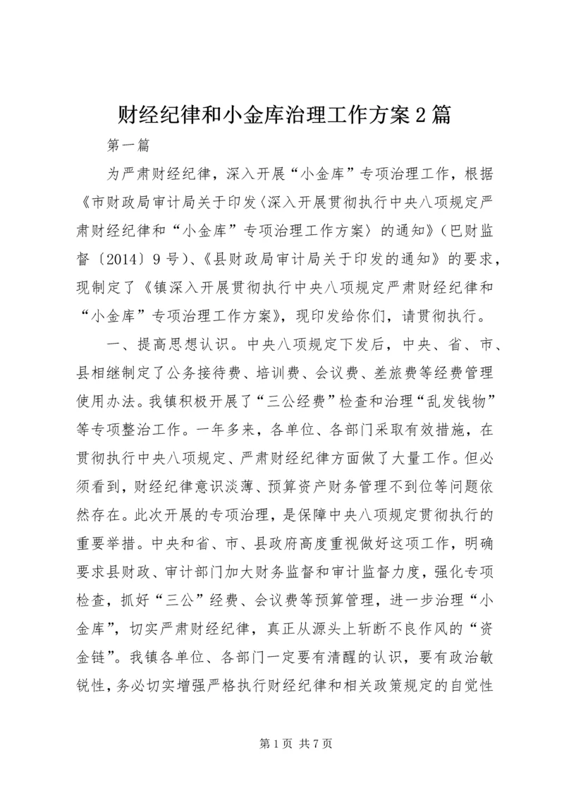 财经纪律和小金库治理工作方案2篇.docx