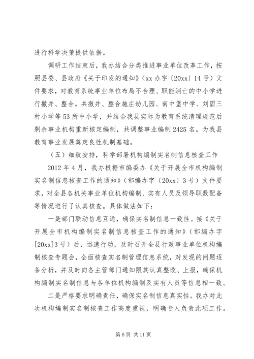 县编委办工作报告.docx