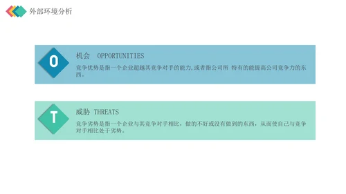 彩色立体SWOT分析管理技能企业培训PPT模板