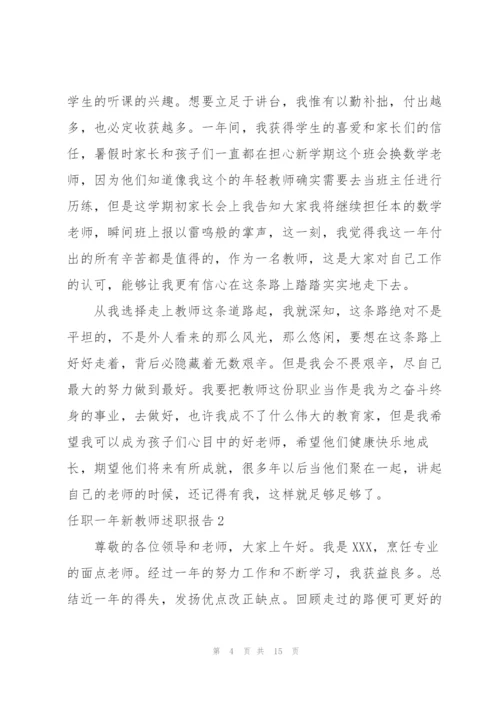 任职一年新教师述职报告.docx