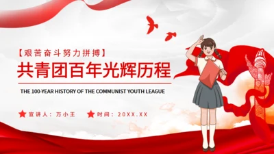 共青团团员宣誓百年光辉历程通用PPT课件