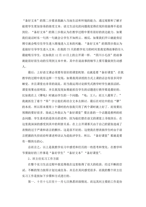 汉语言专业实习报告合集7篇.docx