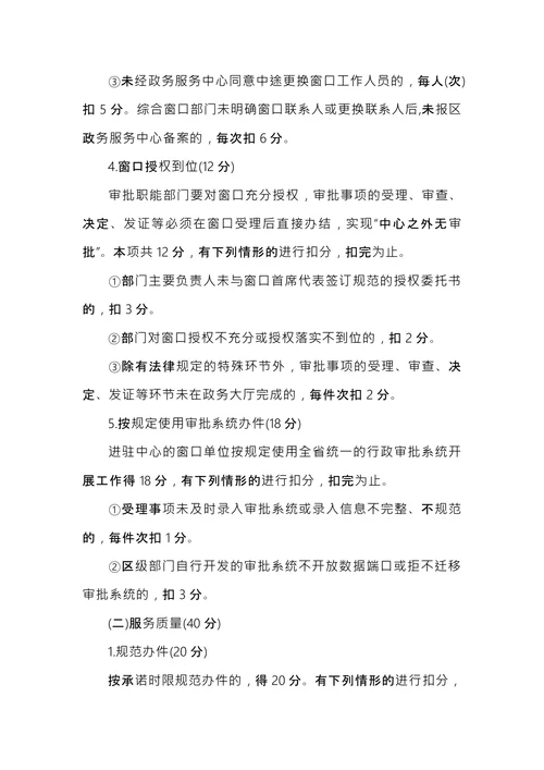 部门绩效考核细则