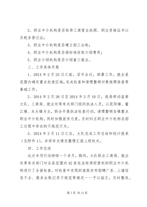 人力资源市场秩序整顿经验交流.docx