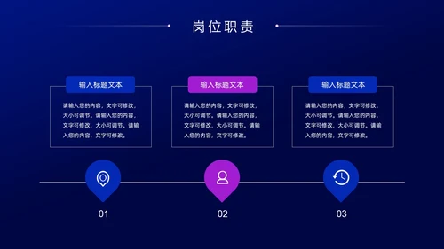 蓝色紫色科技风试用期转正答辩PPT模板