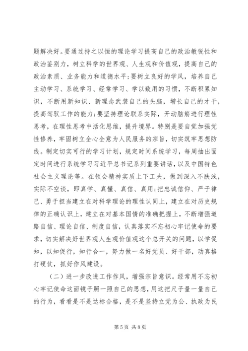在党组班子“不忘初心牢记使命”专题民主生活会上的发言.docx