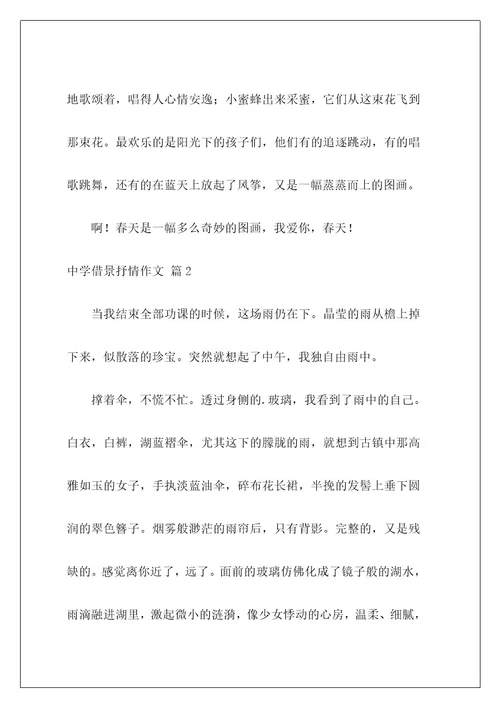 高中借景抒情作文82