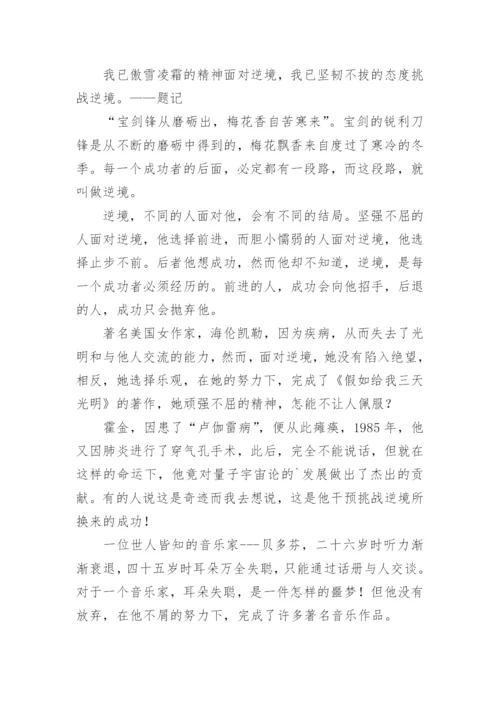 在逆境中成长议论文.docx