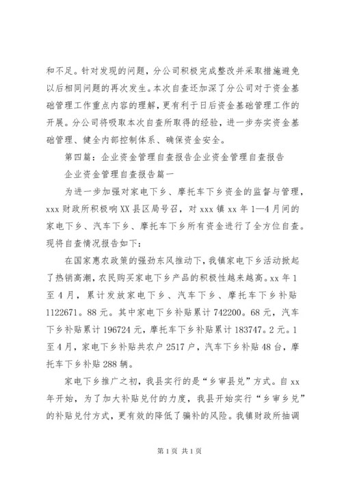 资金管理自查报告 (2).docx