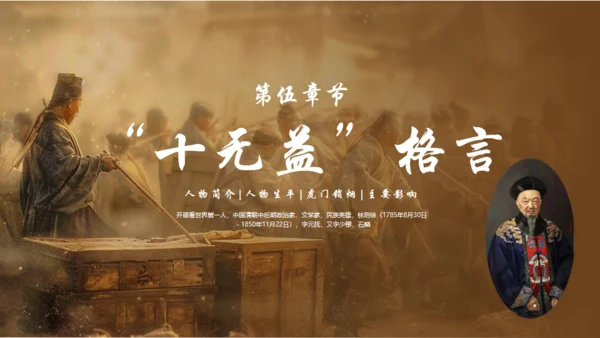 民族英雄禁毒先驱林则徐介绍通用PPT模板