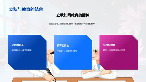 立秋与教育启示PPT模板