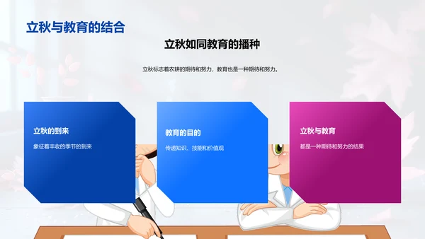 立秋与教育启示PPT模板