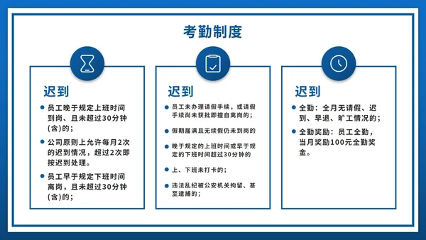 蓝色人事行政管理制度培训PPT模板