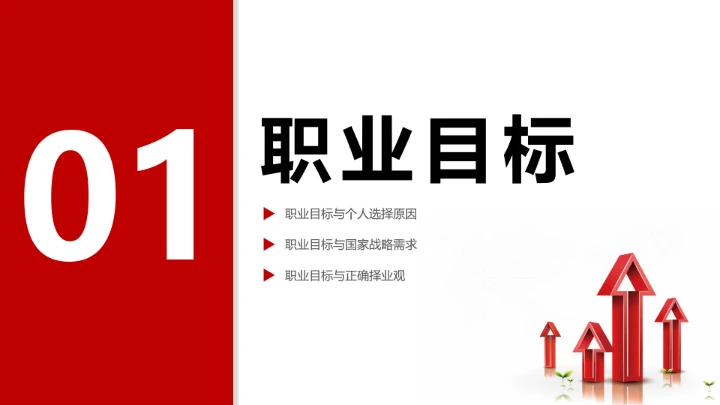 红色商务风会计学专业大学生职业生涯规划发展展示PPT模版