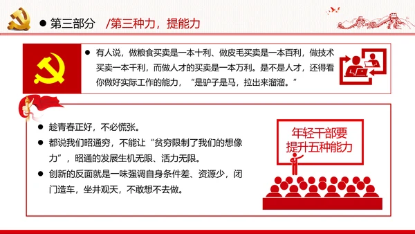 2020年新时代青年干部年轻干部党建党政党课PPT