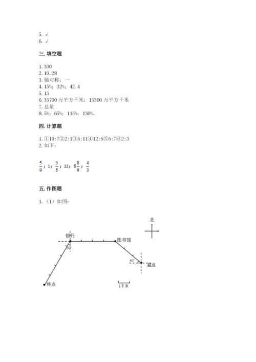 小学六年级数学上册期末考试卷含答案【基础题】.docx