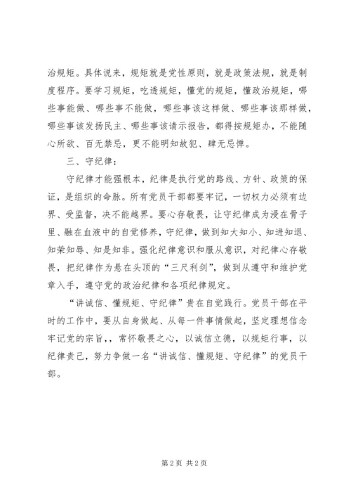 讲诚信懂规矩守纪律做一个合格党员 (4).docx