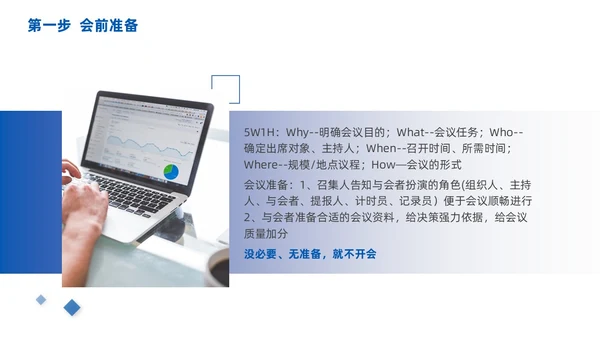 高效会议管理术蓝色商务PPT