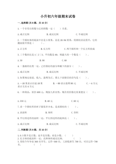 小升初六年级期末试卷（轻巧夺冠）.docx