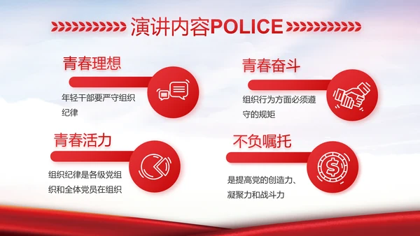 红色大气公安警察工作汇报动态PPT