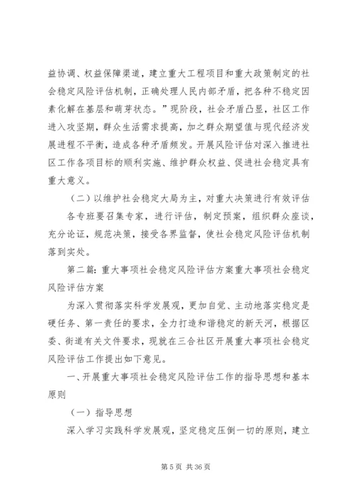 重大事项社会稳定风险评估实施方案范文.docx
