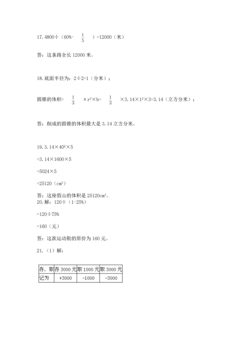 六年级小升初数学应用题50道含答案【轻巧夺冠】.docx