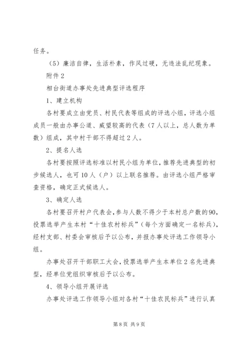 街道办事处评选十佳农民活动方案 (9).docx