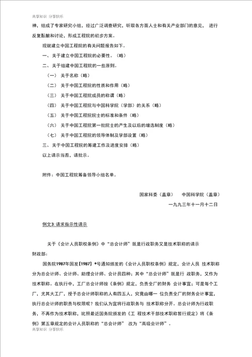 各常见公文格式与范文