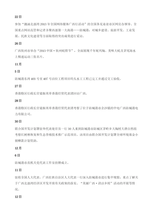 上半年广西北部湾经济区大事记.docx