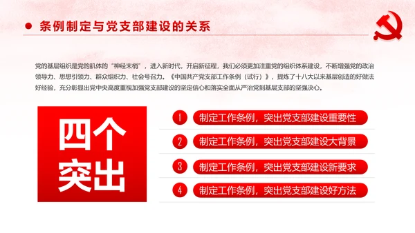 中国共产党支部工作条例党课PPT模板