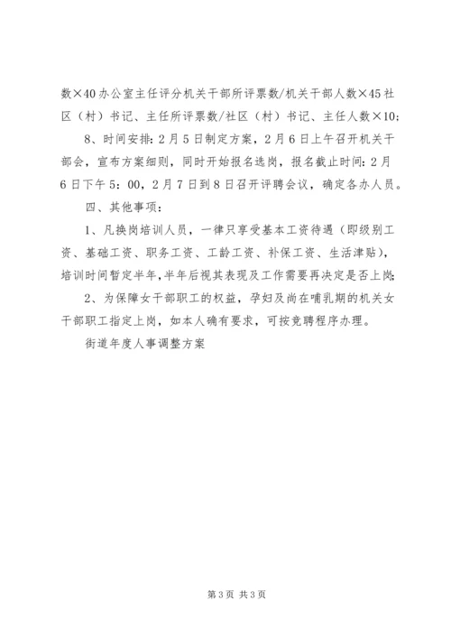 街道年度人事调整方案 (3).docx