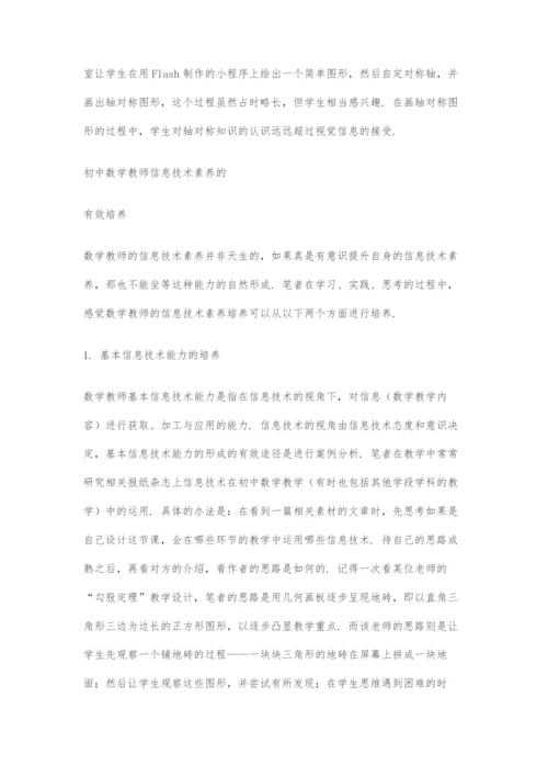 初中数学教师信息技术素养及其对教学的影响思考.docx