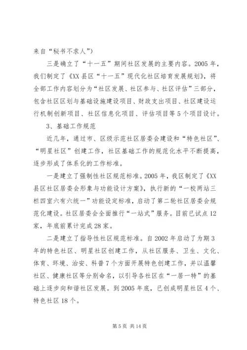 在区委调研社区建设工作会议上的汇报 (6).docx