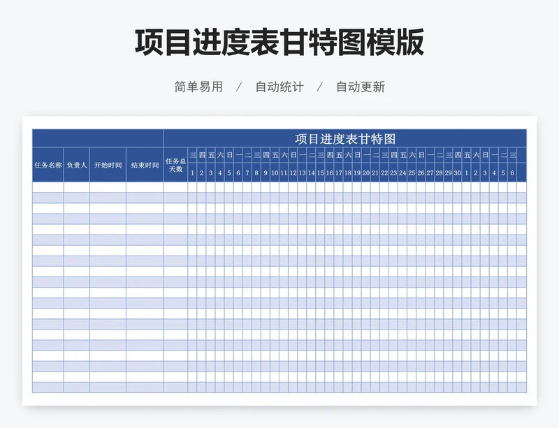 项目进度表甘特图模版