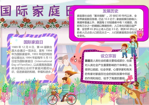 国际家庭日Word小报