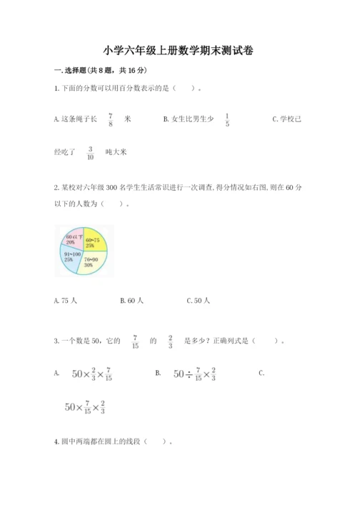 小学六年级上册数学期末测试卷及参考答案ab卷.docx