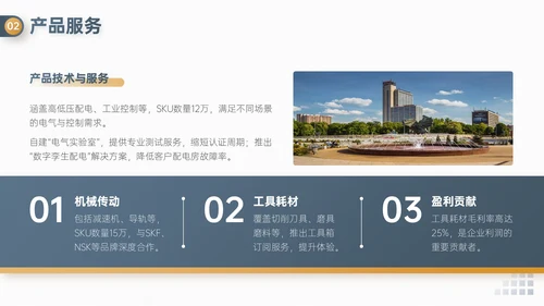 蓝金双色简约风企业校招企业介绍PPT模板