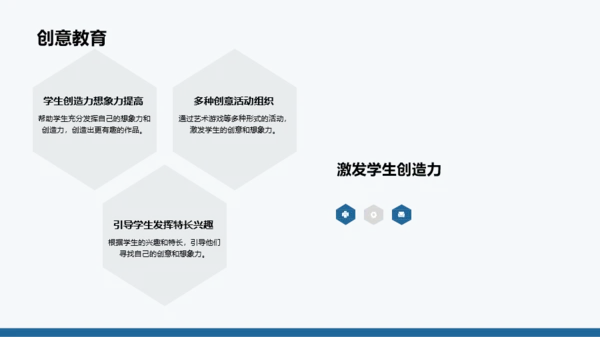 蓝色简约几何艺术教育课程PPT模板