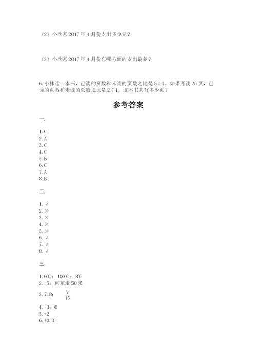 小学六年级数学期末自测题含答案【典型题】.docx