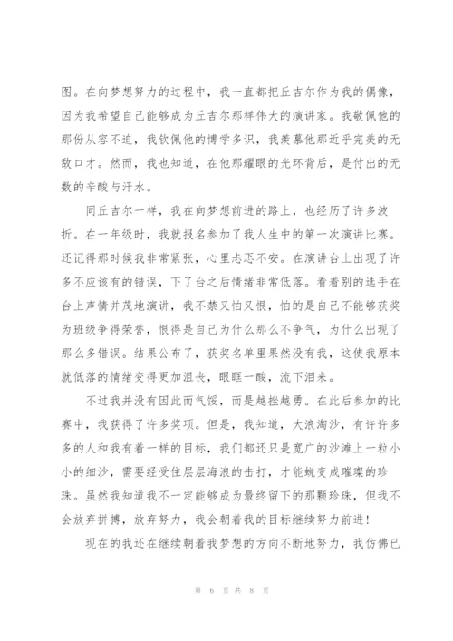 我的梦想主题个人优秀演讲稿.docx