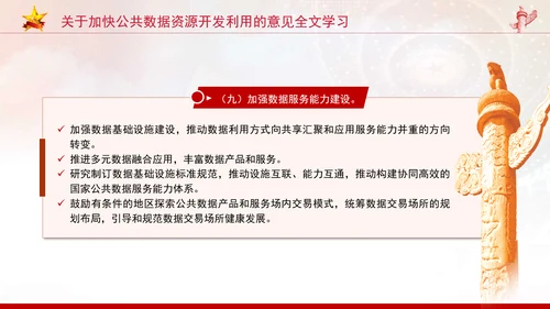 关于加快公共数据资源开发利用的意见全文学习PPT课件