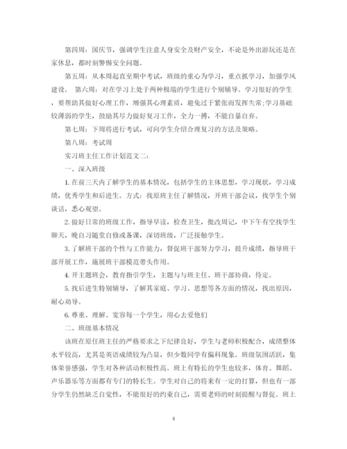 精编之实习班主任工作计划范文精选.docx