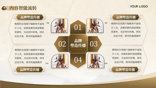 棕色中国风中医养生中草药应用PPT模板
