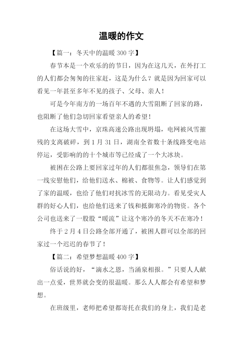 温暖的作文-10.docx