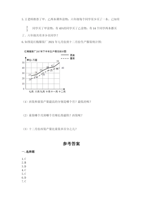 沪教版数学六年级下册期末检测试题附答案【黄金题型】.docx