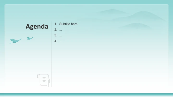 绿色简约风地产金融通用PPT主题