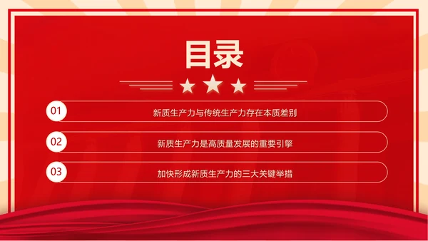 新质生产力高质量发展PPT党课模板