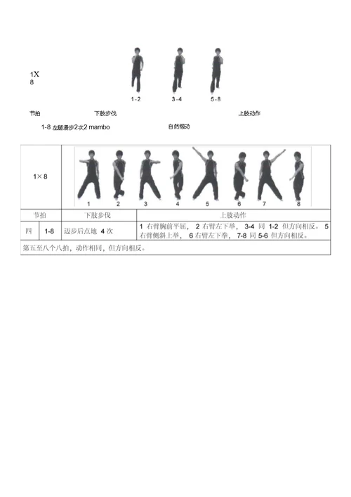 《全国健美操大众锻炼标准》第三套大众一级动作图解