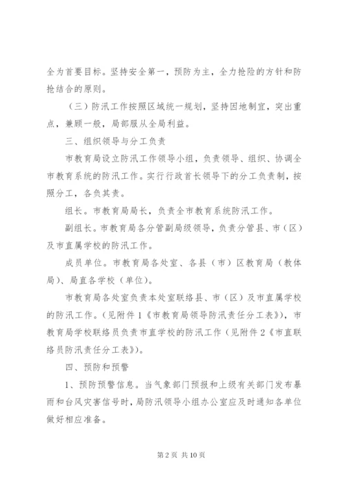 市教育局防汛工作应急预案.docx