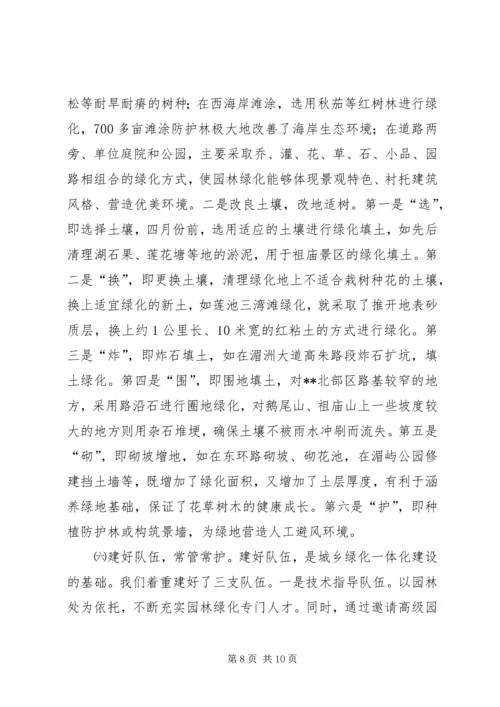 城乡绿化与绿色通道工程建设情况汇报 (6).docx